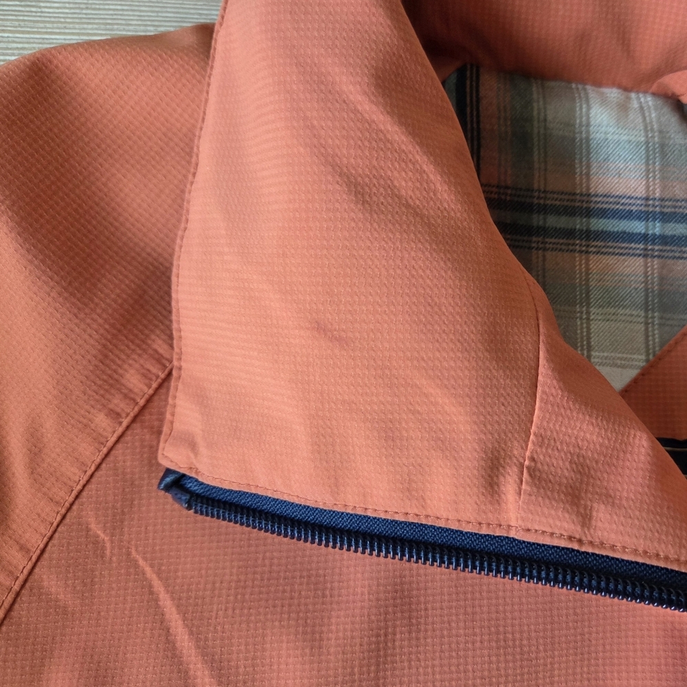Pendleton Paradise Mini Ripstop Orange Anorak Jacket Packable Hood Womens Med. - Picture 11 of 14